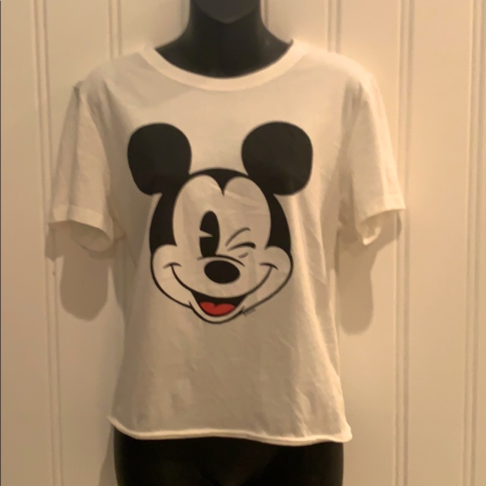 Mickey Mouse Cropped T Shirt